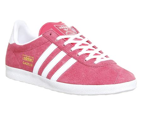 adidas pink gazelle sneakers.